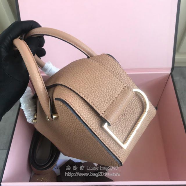 DELVAUX女包 Delvau單肩斜挎包 半手工Cool box 小號 德爾沃女手提包 手拎包 奶茶  fcs1187